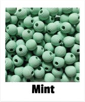 Rillenperlen 10mm mint